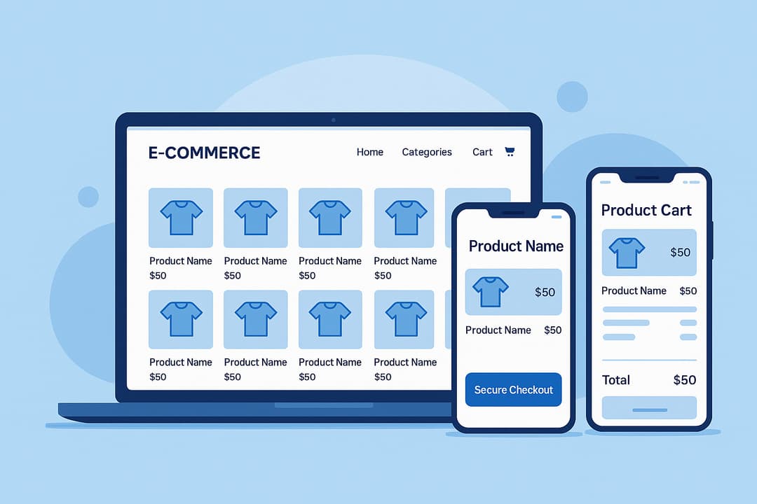 E-commerce website mockup